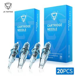 ¡La fábrica de agujas para tatuajes acepta OEM! Cartucho de 20 piezas RL RS RM M1 Aguja de seguridad esterilizada desechable para máquinas 230217