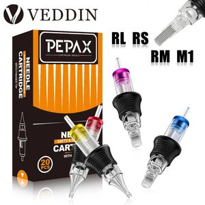 Tattoo Needles PEPAX Tattoo Cartridge Needles 20pcs Professional Sterilize Safety RL RS RM M1 Tattoo Needle for Tattoo Machine Makeup Supply 231030