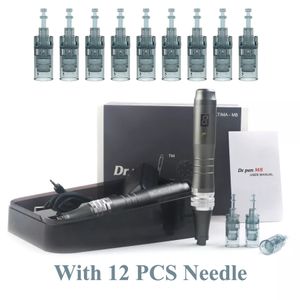 Aiguilles de tatouage sans fil Dr Pen Ultima M8 Microneedling Pen avec 12PCS Cartouches d'aiguilles de tatouage Derma Pen Beauté Kit de soins de la peau MTS Machine 230630