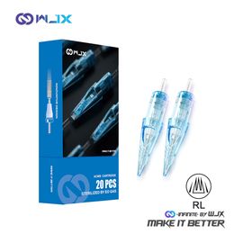 Tattoo Needles WJX 20 pièces RL RLB cartouche de tatouage aiguilles rond Liner jetable stérile maquillage Machine stylo aiguille Dragonhawk fournitures de tatouage 230907