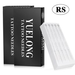 Aiguilles de tatouage Yuelong 50 pièces aiguilles de tatouage professionnelles 3RS 5RS 7RS 9RS 11RS 14RS 15RS taille jetable assortie stérile aiguille de Machine à tatouer 231030