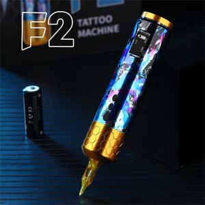 Tattoo Pen Wireless F2 Yilong verwijderbare oplaadbare batterij Gun PMU Machine Digitale roterende make-up 240202