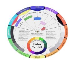 Tatouage pigment couleurs roue cartes en papier fournitures à trois guive de mixage de mixage central cercle tatouage de manucure d'outils de manucure 5862806