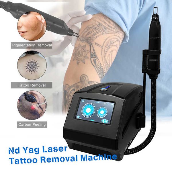 Máquina de eliminación de tatuajes, eliminación de pigmentación láser de picosegundos, tratamiento de rejuvenecimiento de la piel de línea fina Facial, tratamiento del acné