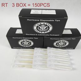 Puntas para tatuajes Puntas para tatuajes 150PCS RT Punta redonda Punta para boquilla desechable para tatuajes para principiantes Suministro de kits de tatuaje Aguja de tatuaje Hurricane Blanco 230223