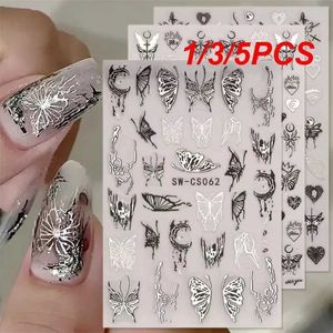 Transfert de tatouage 1/3 / 5pcs Tatouages temporaires de fleur d'œil réaliste pour femmes adultes Rose papillon minuscule faux tatouage autocollant 3D Finger étanche 240427