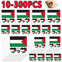 Transfert de tatouage 10-300pcs Autocollant de transfert d'eau Couleurs vibrantes Sticker Palestine Sticker Tatouage Palestine Face Bât de tatouage Stickers 240427