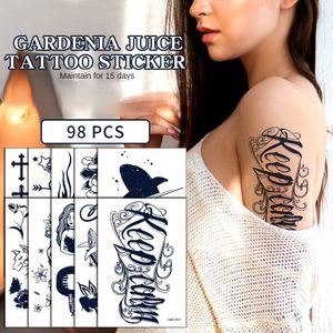 Tattoo -overdracht 1 stks Japanse slangdraak waterdichte tijdelijke tattoo sticker cross pols hand enkel kleine tatoo kinderen nep tatto body art mannen 240427