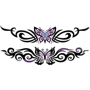 Transfert de tatouage 2021 Butterfly Flower Girls Tattoo Tattoo Black Design Body FaTToo Tattoo Autocollant Ledly étanche pour les femmes 240426