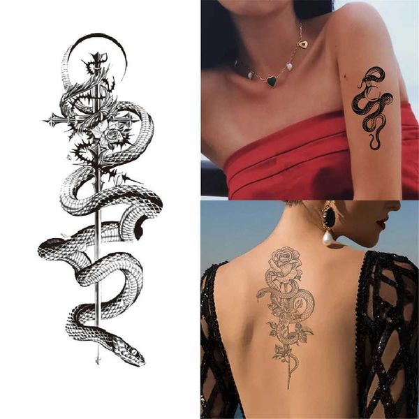 Transfert de tatouage 2023 Nouveaux autocollants de tatouage de serpent