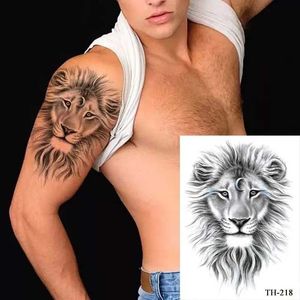 Transfert de tatouage Autocollant de tatouage de forêt noire pour hommes Animal loup tatouages Tatouages Femmes Faux tatouage pour manches à main à main étanche 240426