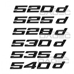 Tatouage Transfer Car 3D ABS TRUNK Letters Badge Emblem Decal Sticker for BMW 5 Series 520D 525D 528D 530D 535D 540D E39 E60 E61 F10 F11 G30 240427