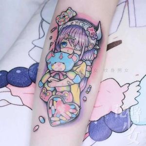 Tatouage Transfer Cartoon Maid Tatouos temporaire pour femmes Automacins de tatouage imperméables mignons Art Anime japonais faux tatouage autocollant 240427
