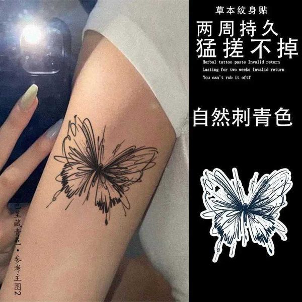 Tatouage Transfert Herbal Butbal Sexy Tempary Tattoo Stickers Tatoo Y2K Art Faux Tatouages pour femmes Festival Carnaval Tatto Mignon Goods pas cher 240426