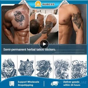 Jui de transfert de tatouage dure tatouage Tatous Art du corps imperméable Tatoo Tatoo Sticker Dragon Wolf Eagle Tatoo ARM FAKE TIGER SKULL TATO MEN 240427
