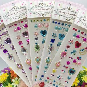 Transfert de tatouage New Face Gems Jewels Righestone Face Autocollant Bright Stickers for the Face Festivals Accessoires Crystals Crystals Face Diamants 240426