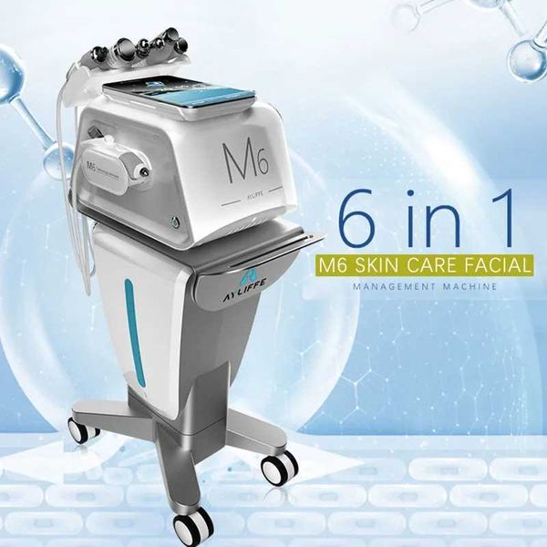 Transfert de tatouage Portable 6 en 1 Face hydrofaciale ultrasonique Soulagement micromermoabrasion pulvérisateur d'oxygène Hydrodermabrasion Machine de nettoyage en profondeur 240426