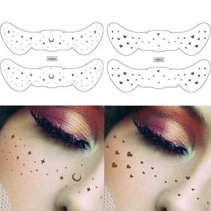 Transfert de tatouage Sexy Fake Freckle Face Tattoo Heart Party Party Feme Feme Fashion Freckles Makeup Sticker 240427