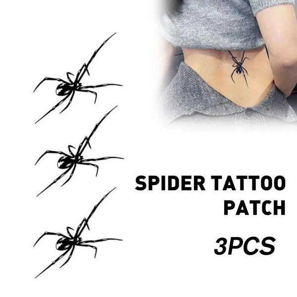 Tatouage Transfer Spider Match Tatouos temporaire pour les femmes Aras Sexy Sexproof Tatoo Autocollants mignons Art dure duré