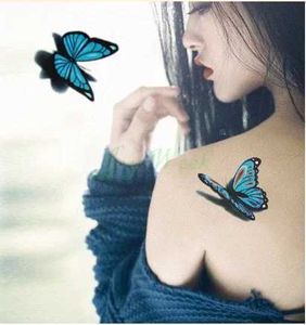 Transfert de tatouage Autocollant de tatouage temporaire 3D Butterfly Tatoo Girl Small Size Tatot Stickers Flash Tatoo Faux Tatouos Tatous Tatoos Todinping Art 240426