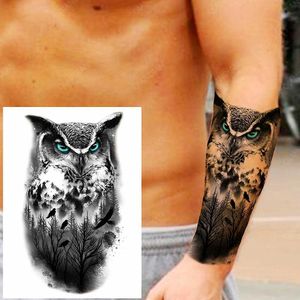 Transfert de tatouage étanche à tatouage temporaire Forest Lion Tiger Bear Flash Tattoos Femmes Leopard Wolf Crown Body Art Arm FaToo Tatoo Men 240427