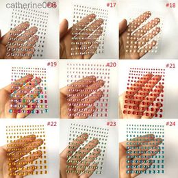 Tatoeages Gekleurde Tekening Stickers 35 Kleuren Ogen Gezicht Strass Sticker Glitter Oogschaduw Eyeliner Sieraden Make-up Diamant Kristal Tijdelijke Tattoo StickersL231