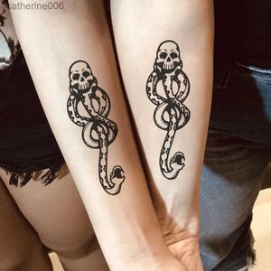 Tatoeages Gekleurde Tekening Stickers 5PCS Dooddoeners Dark Mark Make Up Tatoeages Stickers Cosplay Accessoires En Dansfeest Dans Arm Art Tattoo StickersL231128