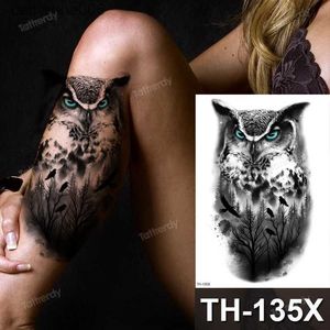 Tatouages colorés Dessin Autocollants DIY Forêt Conception Étanche Faux Tatouage Temporaire Loup Sexy Femmes Body Art Bras Tatouages Papier Pour Hommes Garçons Filles Tatoo Grand BigL231