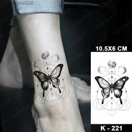 Tatuajes Pegatinas De Dibujo De Colores Pegatinas De Tatuaje Temporal A Prueba De Agua Mariposa Negra Rosa Transferencia Flash Tatuaje Mujeres Cuello Sexy Mano Pecho Arte Corporal Tatuajes Falsos L2