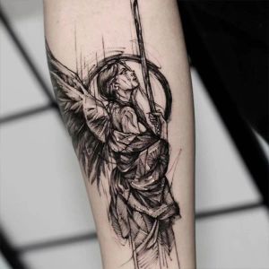 Tatoeages blijvende kruiden engel nep tattoo voor vrouw man arm kunst tattoo sticker punk tijdelijke tatoeages waterdichte tatuajes temporales