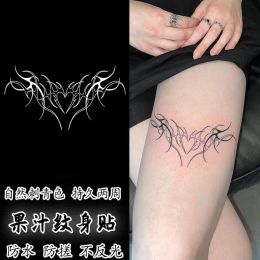 Tattoos Lasting Herbal Heart Fake Tattoo for Woman Arm Sexy Art Tattoo Sticker Succubus Temporary Tattoos Waterproof Tatuajes Temporales