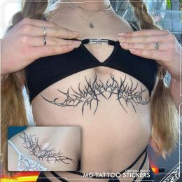 Tatoeages sexy succubus tatoo sticker blijvende nep -tatoeage voor vrouw borstvlinder Tijdelijke tattoo art faux tatoeages waterdichte tatuajes