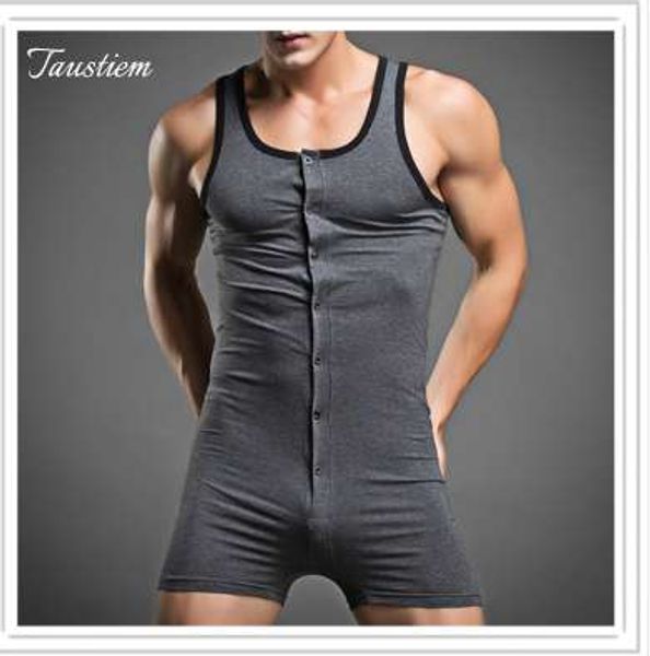 Taustiem Sexy hommes Body Gay pénis poche homme corps costumes Sexy homme Body musculation coton homme corps Shaper Singlets