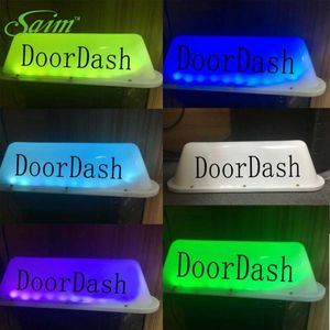 TAXI Car Cab Top Light Strong Magnet Net Car pour taxi top light DOORDASH Logo Sign Inverter Taxi Light Lamp230f