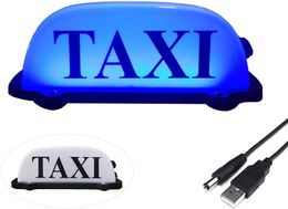 Signe de taxi Light USB Légère panneau de cabine de batterie rechargeable, panneau de taxi avec toit en taxi imperméable magnétique panneau illuminé