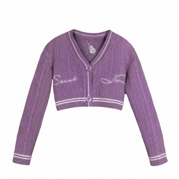 taylo Swft Purple Short Speak Now Pull Cardigan Étoile Brodé 001 W4Ii #