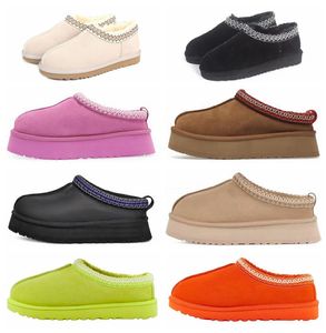 Tazz 2023 Dames Laarzen Tasman Slippers Australië Kastanje Zwart Ultra Mini platform laars Schoenen Suede Upper Comfort Herfst Winter Enkellaarsjes eur36-42