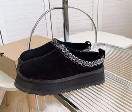Botucas de tobillo de tazz diseñadora de plataforma australia boot mujer interior zapatilla australiana de fondo grueso de cuero real esponjoso folíneof5d