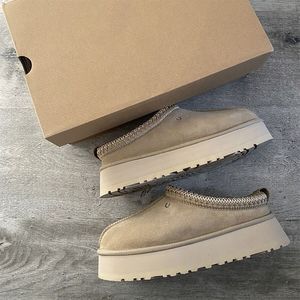 Tazz Slippers voor dames mosterdzaad slippers klassieke bont tasman platform mini sneeuwschietjes met doos