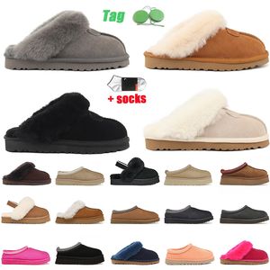 Tazz pantoufles Tasman fourrure diapositives graines de moutarde classique ultra mini plate-forme botte femmes slip-on les petites daim laine mélange confort noir rose hiver designer bottes de neige