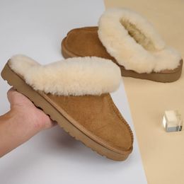 Tazz Slippers Tasman Bont Slips op Klassieke Mosterdzaad Ultra Mini Platform Laarzen Slips op Les Petites Suède en Wolmix Winter Designer Booties efgg