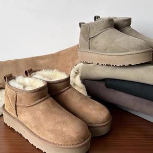 Tazz Tasman Mostard Seed Boot Tazz Slippers Tasman Slides Classic Ultra Mini Platform Boot Slip-on Les Petites Suede Wool Blend Winter Designer Boot