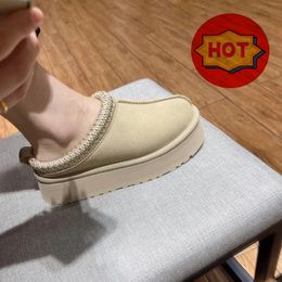 Australia plataforma tazz zapatillas semilla de mostaza ultra mini moda invierno botas para la nieve mujeres piel de oveja lana mullida mula tobillo zapatos cálidos