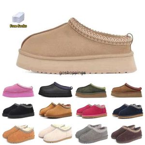 Tazz Botas de mujer Diseñador Tasman Zapatillas Castaño Piel de oveja Mulas Mujer Hombres Ultra Mini Plataforma Bota Zapatos Gamuza Confort superior Otoño Invierno Botines