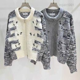 Tb – Cardigan tricoté à manches longues pour chiot, fermeture éclair, col rond, brodé, Style collégial, petit, frais et doux