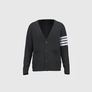 TB Sweatshirt herentruien gebreide jas originele 4-bar streep ontwerp luxe wol vest beroemd unisex hoogwaardige high-end mannelijke trui 411