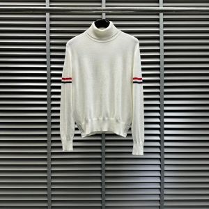 Sweat-shirt TB Sweater à col roulé masculin Automne l'hiver Nouvelle marque Tops 4-BAR Classic Stripe Pullover Navy Casual Fi Coat Femmes masculines 38