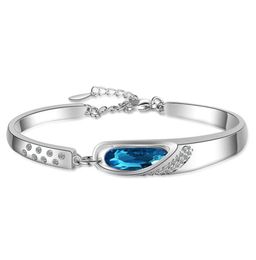 TB214 ins niche design créatif larmes d'ange bracelets bleu cristal artificiel étoile de mer bracelet femme bijoux Whole66742719504210