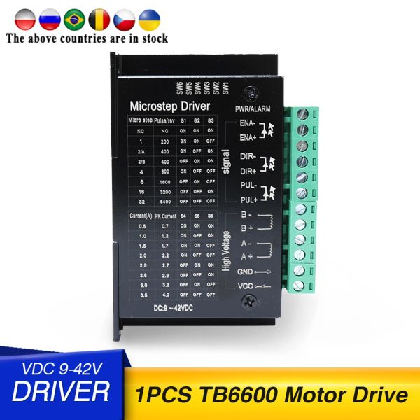 Actualización TB6600 Tablero de controlador S109Aftg Controlador de motor paso a paso DC 9V-42V CNC Controlador de un solo eje controlador Motor Motor