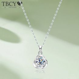 TBCYD 1CT D couleur pendentif collier pour femmes certifié GRA S925 argent mariage fiançailles cou chaîne bijoux cadeaux 240118